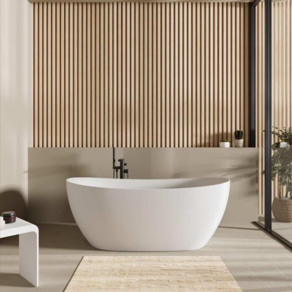 LUKKA VALLA FREESTANDING BATHTUB GLOSS WHITE 1600MM
