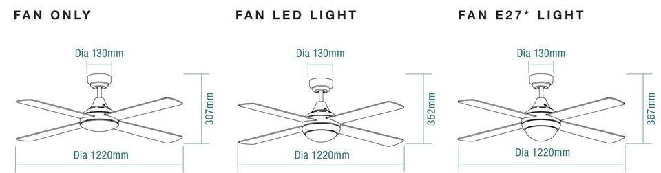 FSL1243M | Link 48” AC Ceiling Fan with Tricolour LED Light & Wall Control