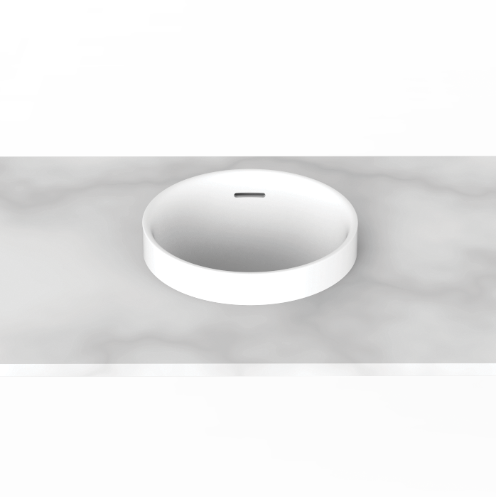 ADP Luka Round Basin w/overflow 320 White Gloss