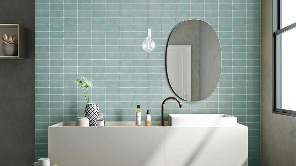 Stoneworld Luxe 100x100x9 - Mint / Gloss / 76x152 (LUX MIN76G)