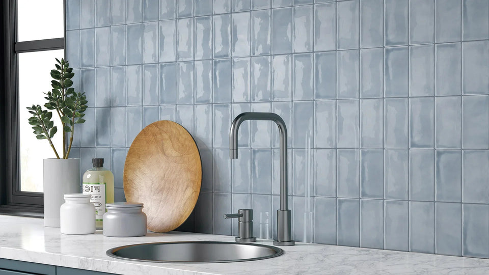Stoneworld Luxe 100x100x9 - Sea Blue / Gloss / 76x152 (LUX SEA76G)