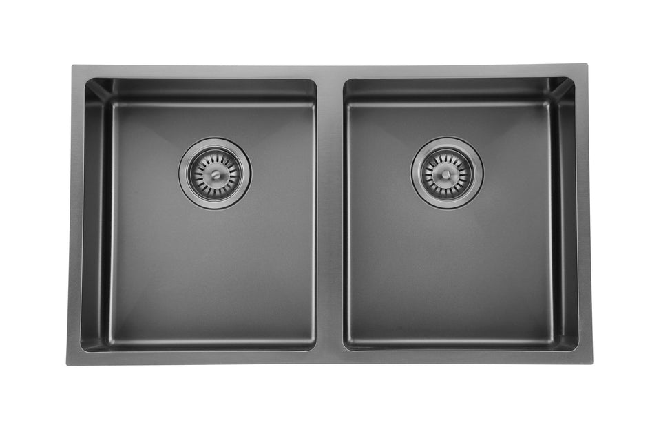 Modern National 760x440x200mm PVD Double Bowl Hand made Kitchen Sink 1.2mm Stainless