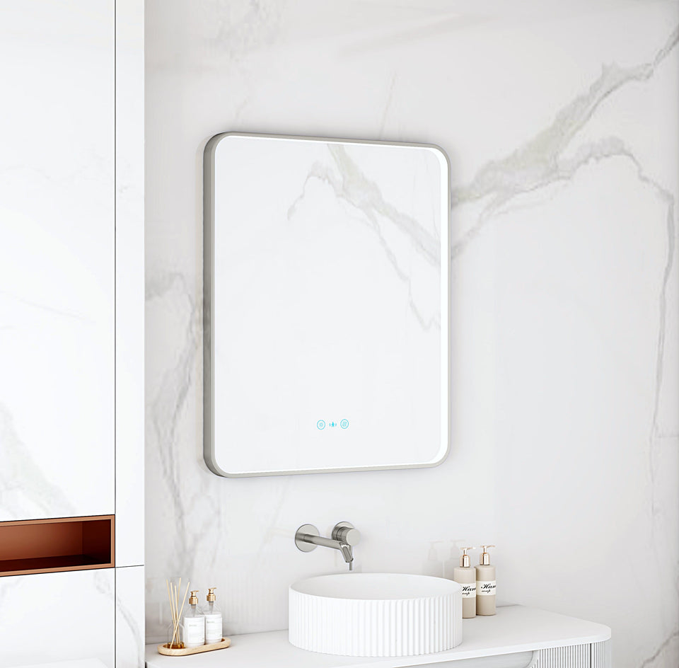 Maia 600×750mm LED Rectangular Mirror – Gun Metal Frame - MA-6075SQ-GM_2