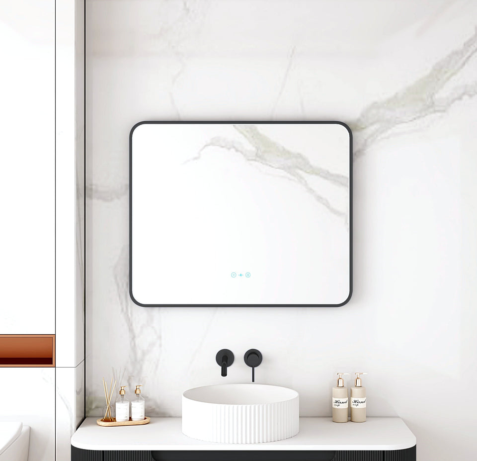 Maia 750×900mm LED Rectangular Mirror – Frame - MA-7590SQ-MB_1