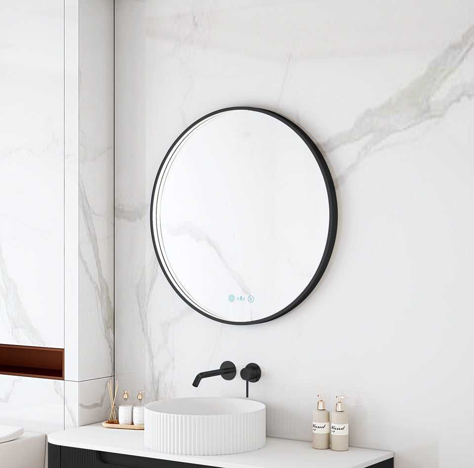Maia LED Round Mirror – Frame - MA-75RD-MB3