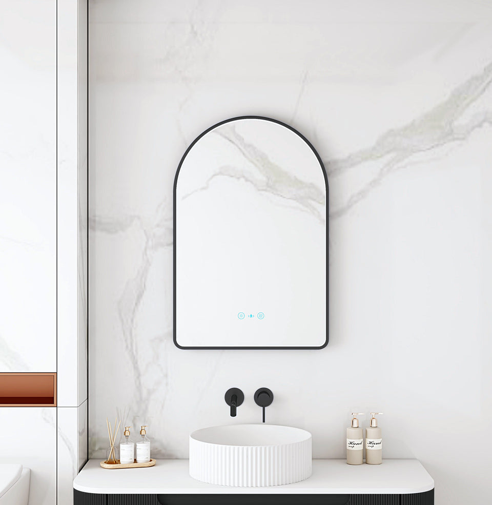Maia 600×900mm LED Arch Mirror– Frame - MA-9060A-MB1