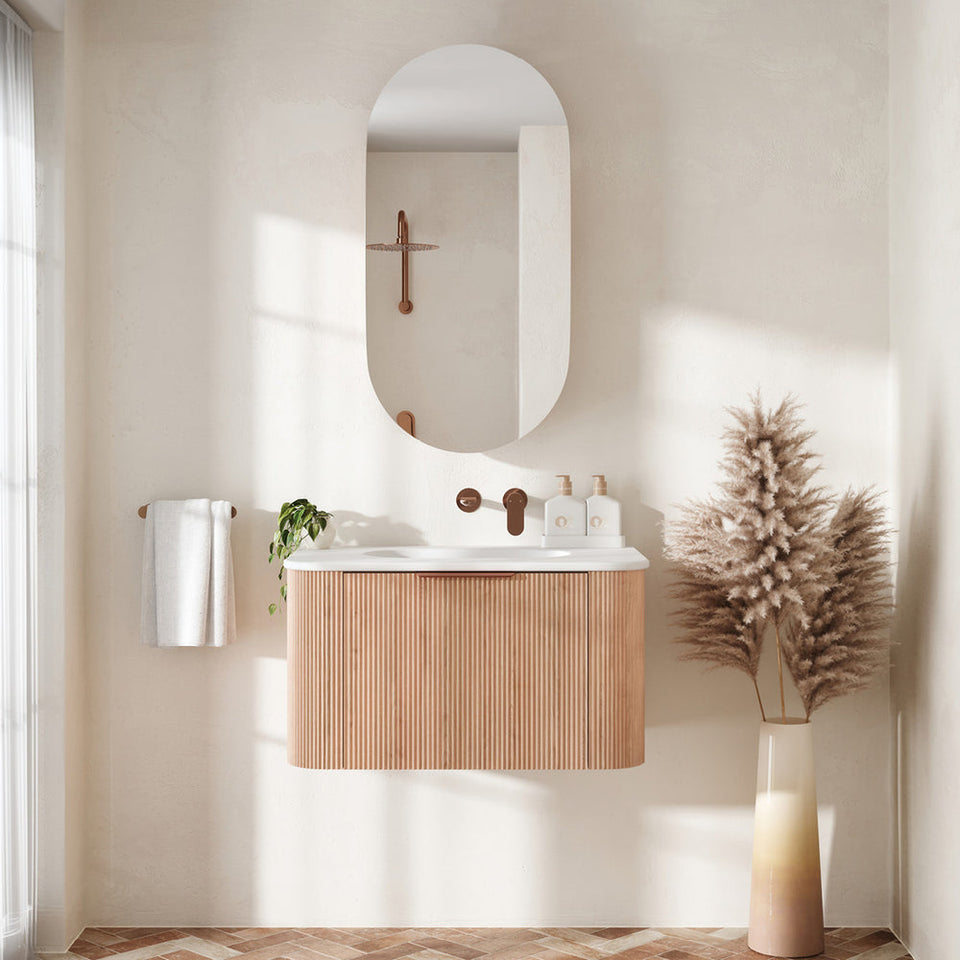 Fienza Margot Wall Hung Double Curve Cabinet Lola Matte Basin Top