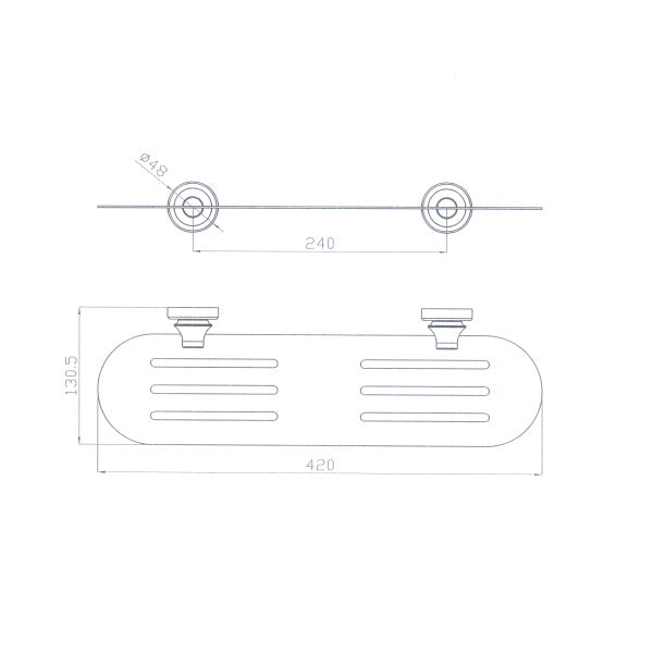 Modern National Medoc Metal Shelf