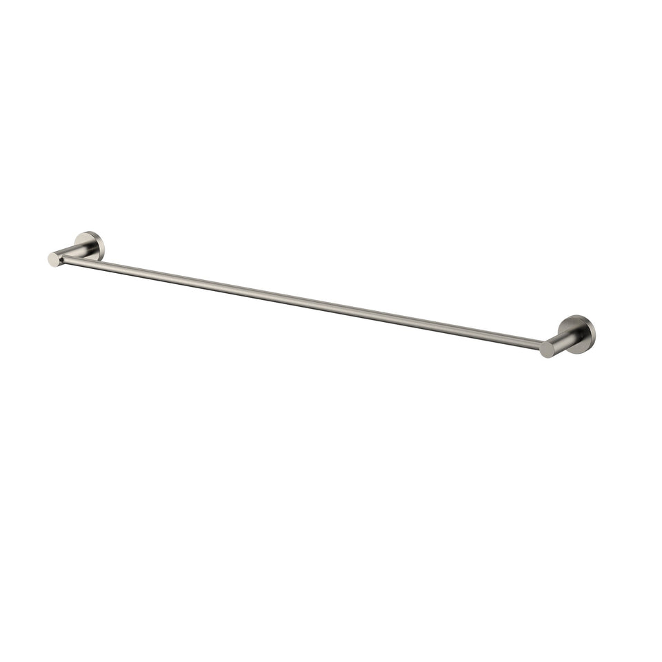 Modern National Mirage Single Towel Rail 750mm - Brushed Nickel (MIR36BN)