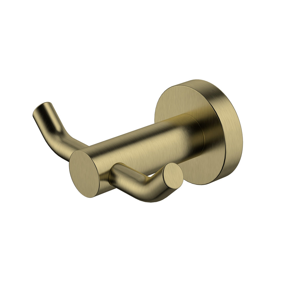 Modern National Mirage Double Robe Hook - Brushed Bronze (MIR53-2BM)