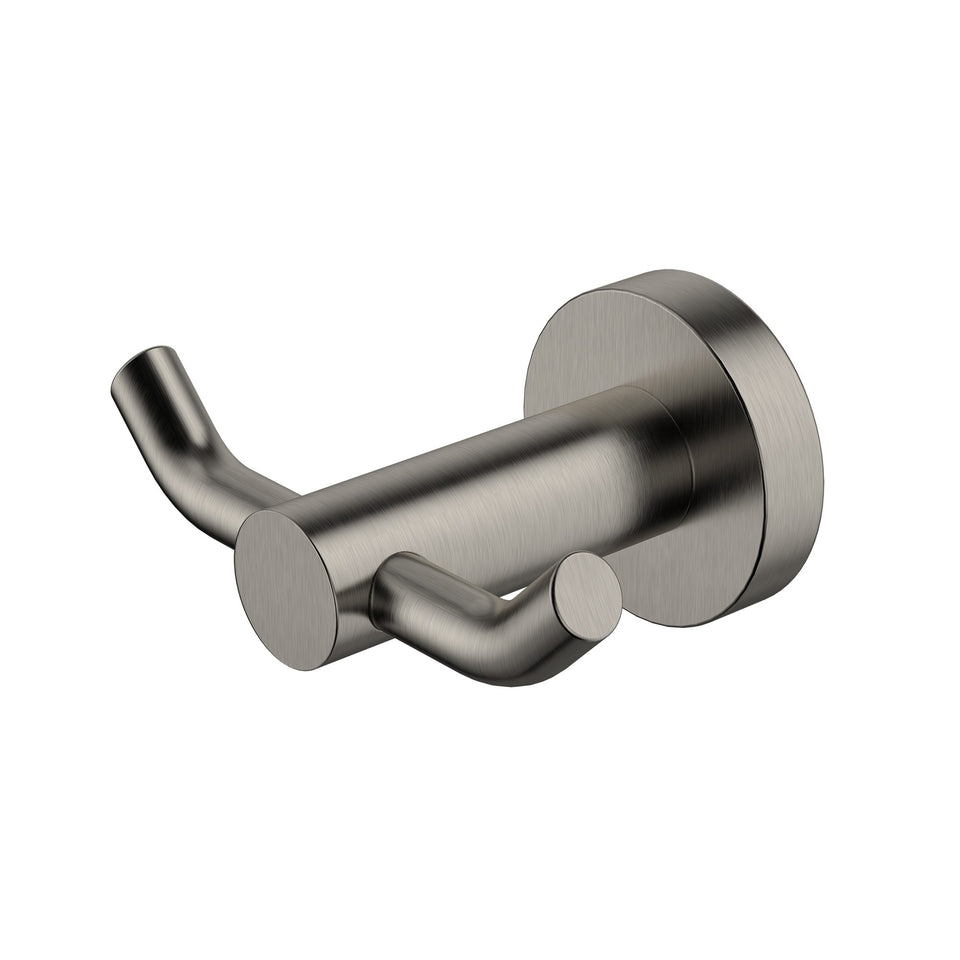 Modern National Mirage Double Robe Hook - Brushed Nickel (MIR53-2BN)