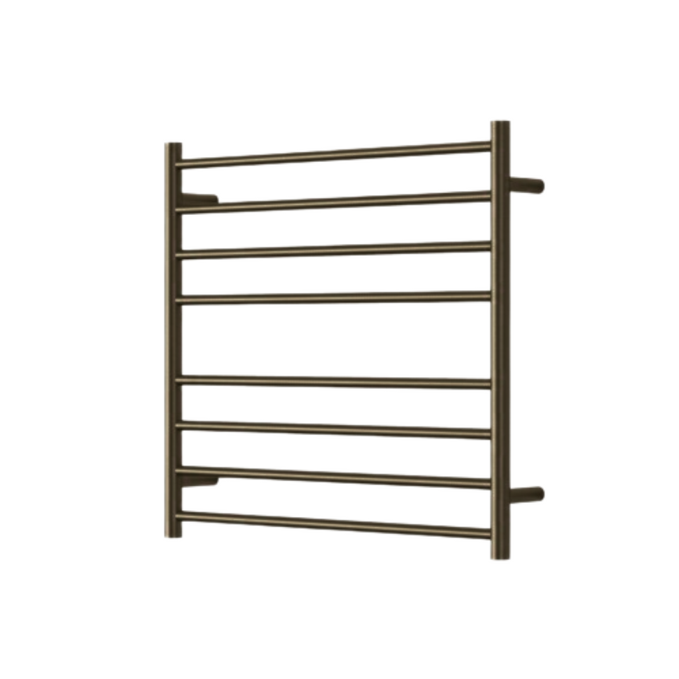 Modern National Mirage 8 Bar Wide Heated Towel Rail - Antique Brass (MIR7570-8AB)