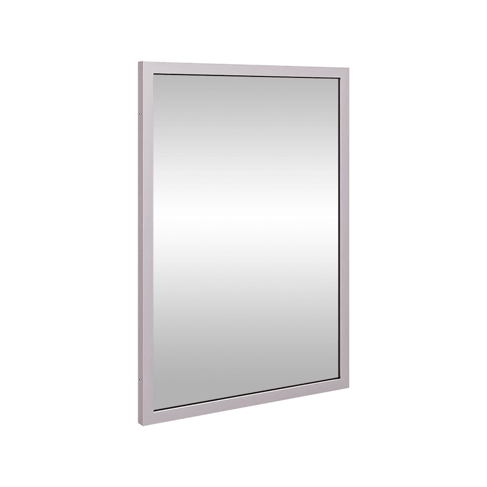 ML771_3 | 760mmH x 610mmW Framed Mirror in Satin Stainless Steel