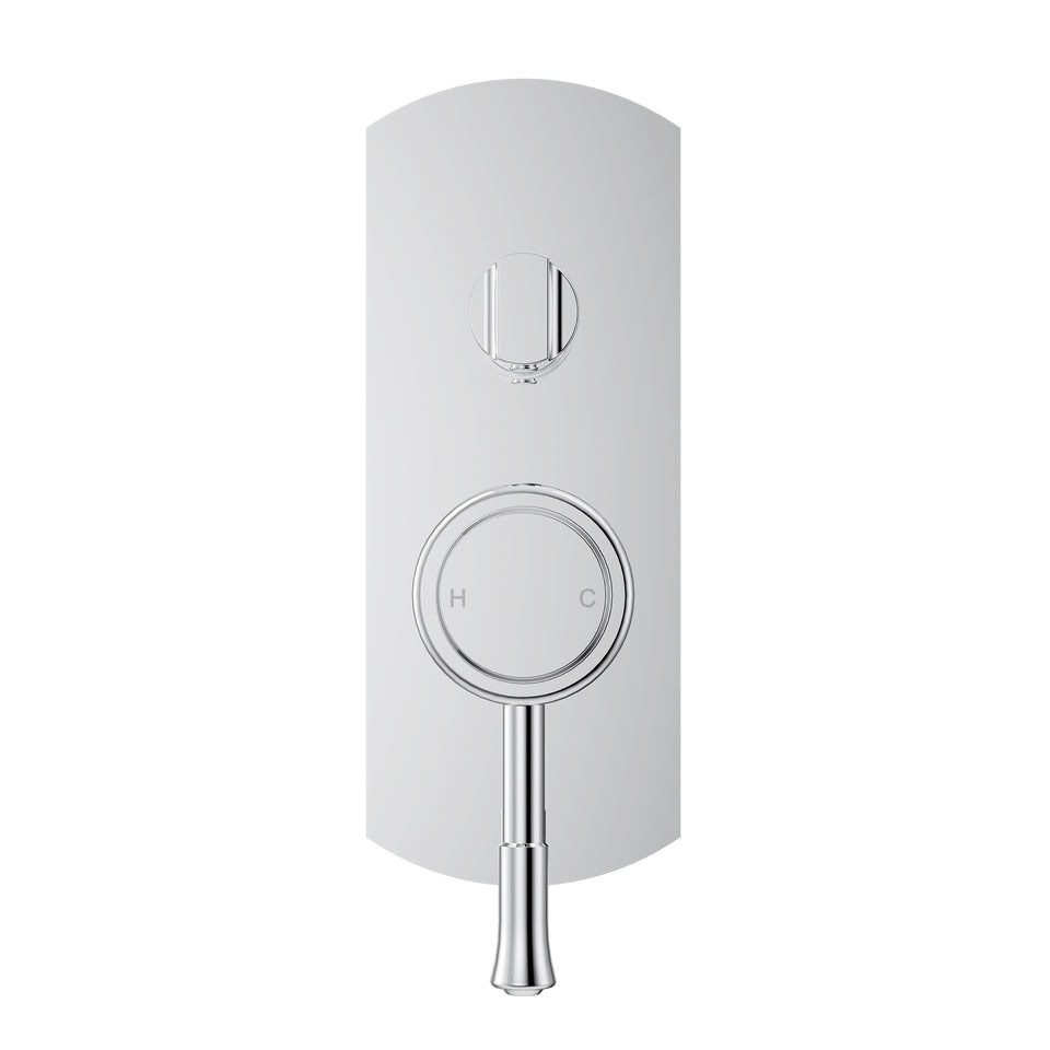 Modern National Montpellier Shower Diverter Mixer - Chrome (MON009) 3