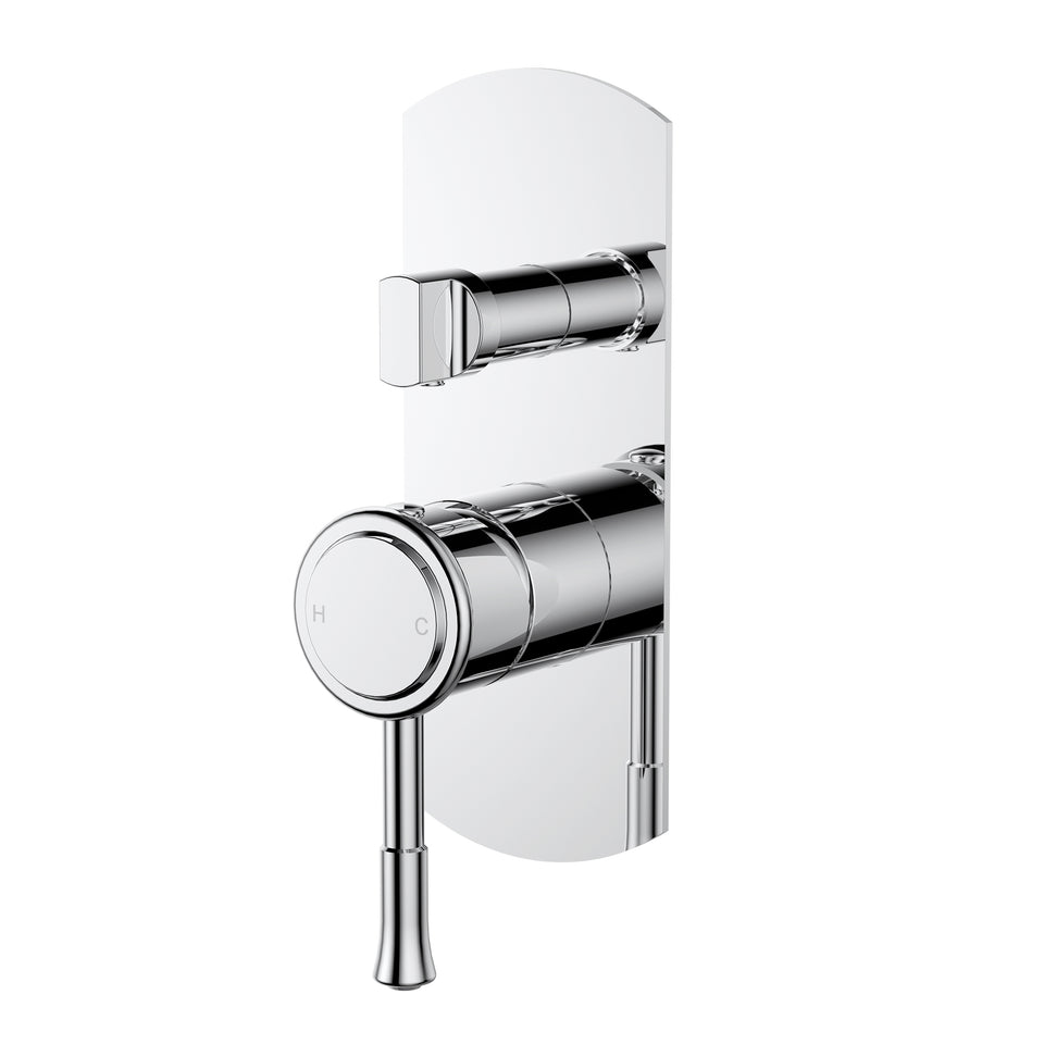 Modern National Montpellier Shower Diverter Mixer - Chrome (MON009)