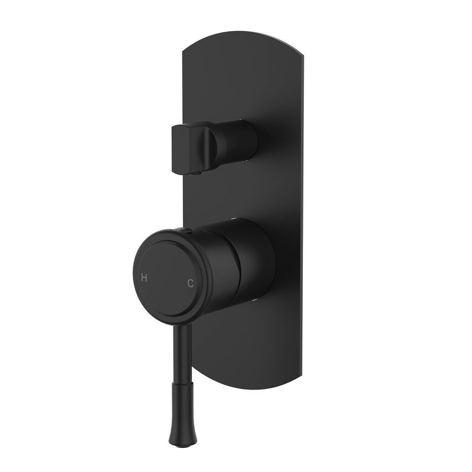 Modern National Montpellier Shower Diverter Mixer - Matte Black (MON009BK)