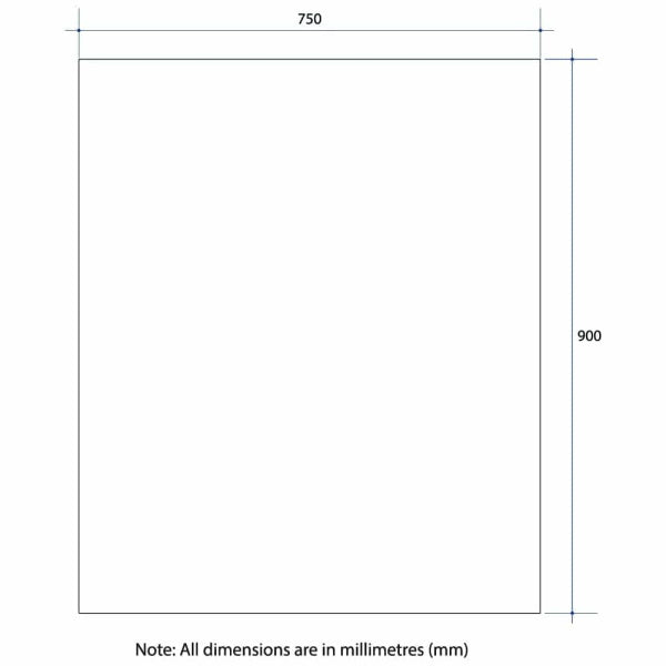 Thermogroup Rectangle 25mm Bevel Edge Mirror Glue-to-Wall