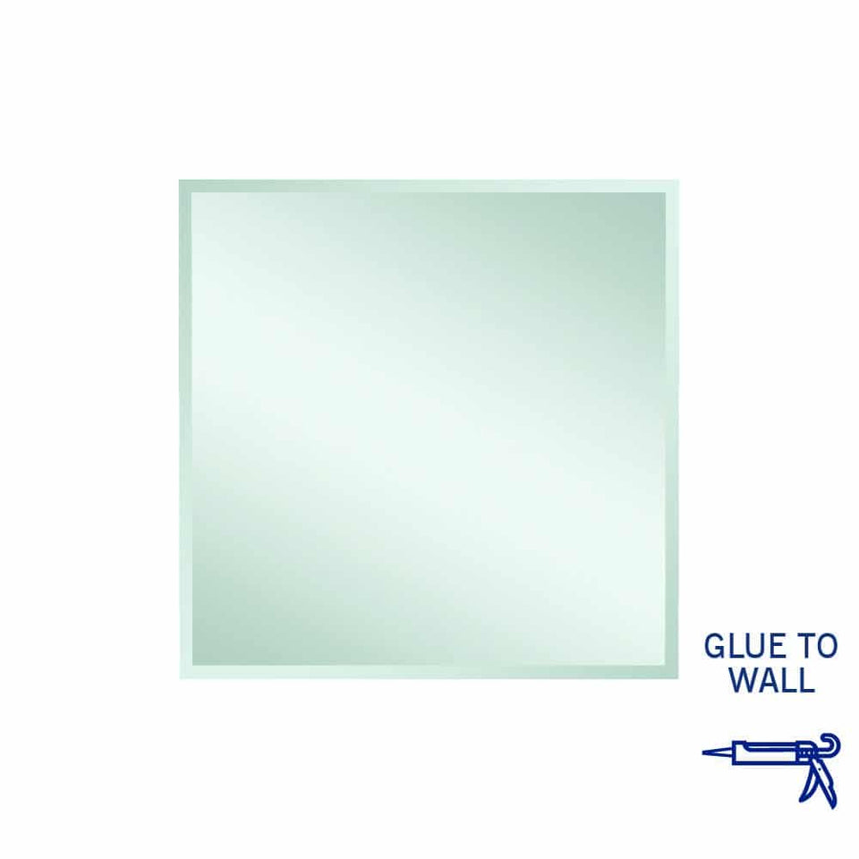 Thermogroup Rectangle 25mm Bevel Edge Mirror Glue-to-Wall - 900x900mm (MS9090GT)