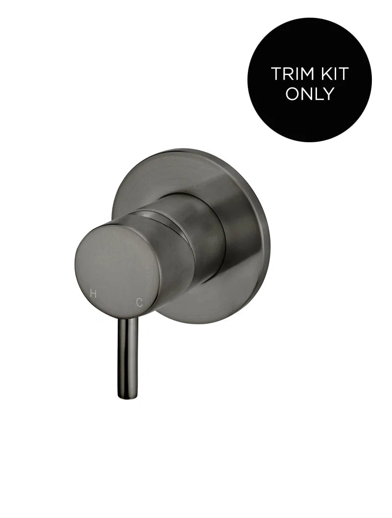 Meir Round Wall Mixer Short Pin Lever - Shadow - Shadow Gunmetal