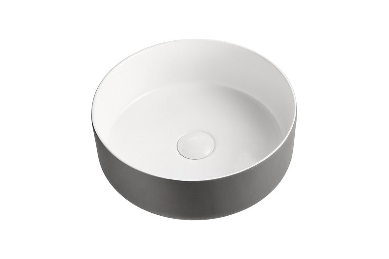 ADP Margot Above Counter Basin Matte White Inside Matte Dark Grey Outside 360 dia.