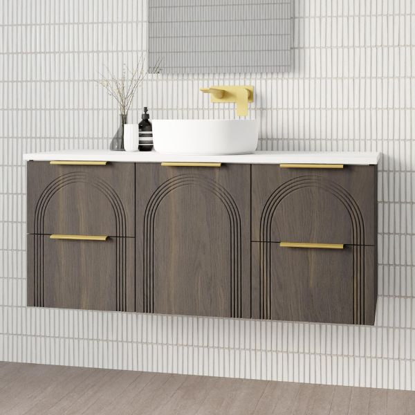 Marquis Arco Wall Hung Vanity with Caesarstone, Vasari or Dekton Top