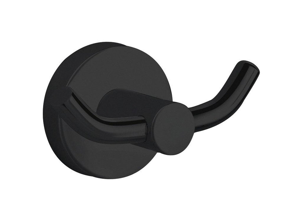 Todi Round Solid Brass Double Robe Hook Wall Mounted
