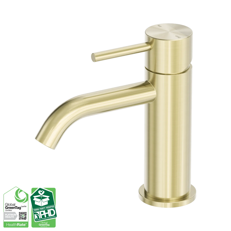 Nero Zen SS316L Basin Mixer - Brushed Gold (NR162201BG)