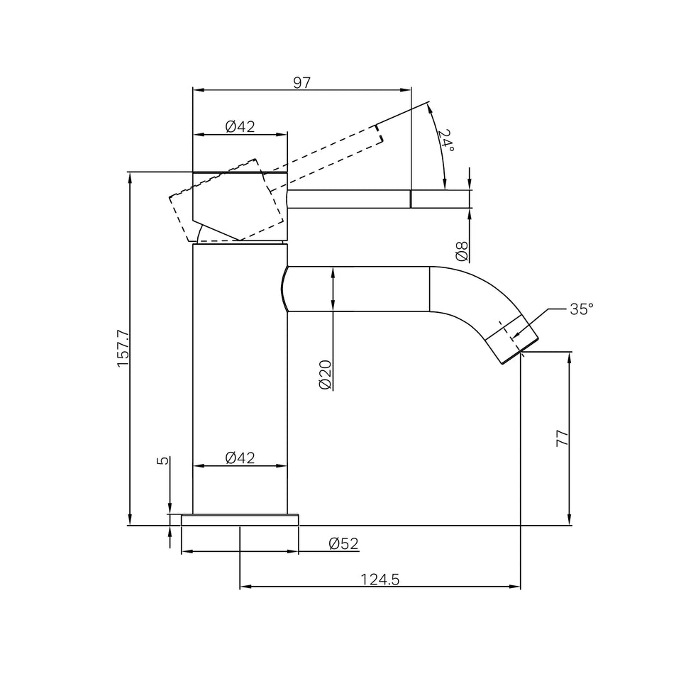 Nero Zen SS316L Basin Mixer