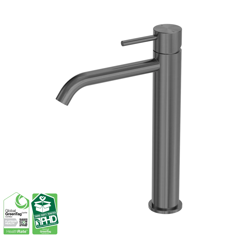 Nero Zen SS316L Tall Basin Mixer - Graphite (NR162201aGR)