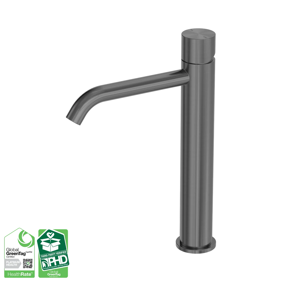 Nero Zen SS316L Tall Basin Mixer Handless - Graphite (NR162201CGR)