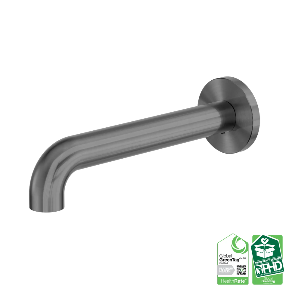 Nero Zen SS316L Wall Basin/Bath Spout Only 185/230mm - Graphite / 185MM (NR162203b185GR)