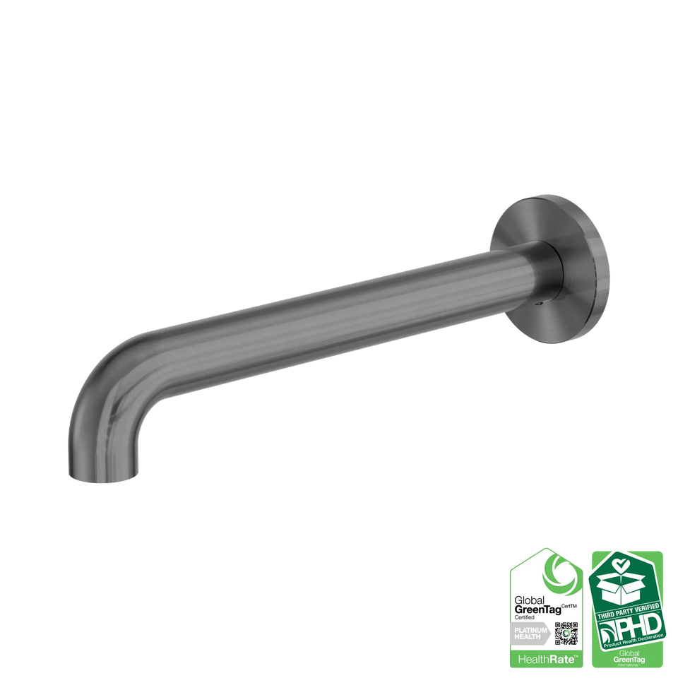 Nero Zen SS316L Wall Basin/Bath Spout Only 185/230mm - Graphite / 230MM (NR162203b230GR)