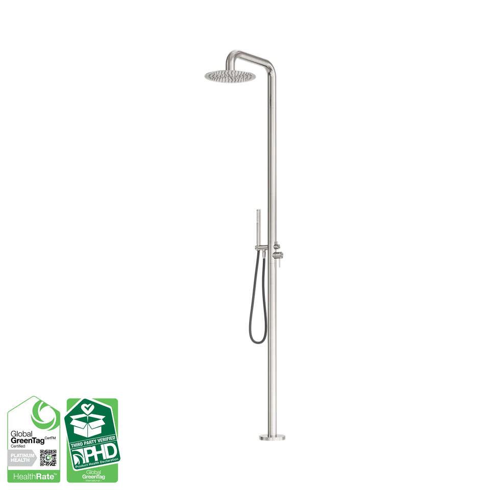 Nero Zen SS316L Outdoor Free Standing Shower Column - Brushed Nickel (NR162205ABN)