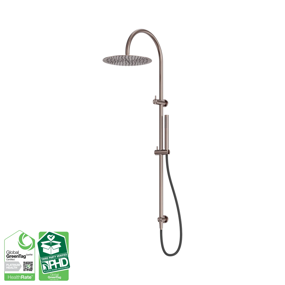 Nero Zen SS316L Twin Shower With Outdoor Shower Hose - Brushed Bronze (NR162205C01BZ)