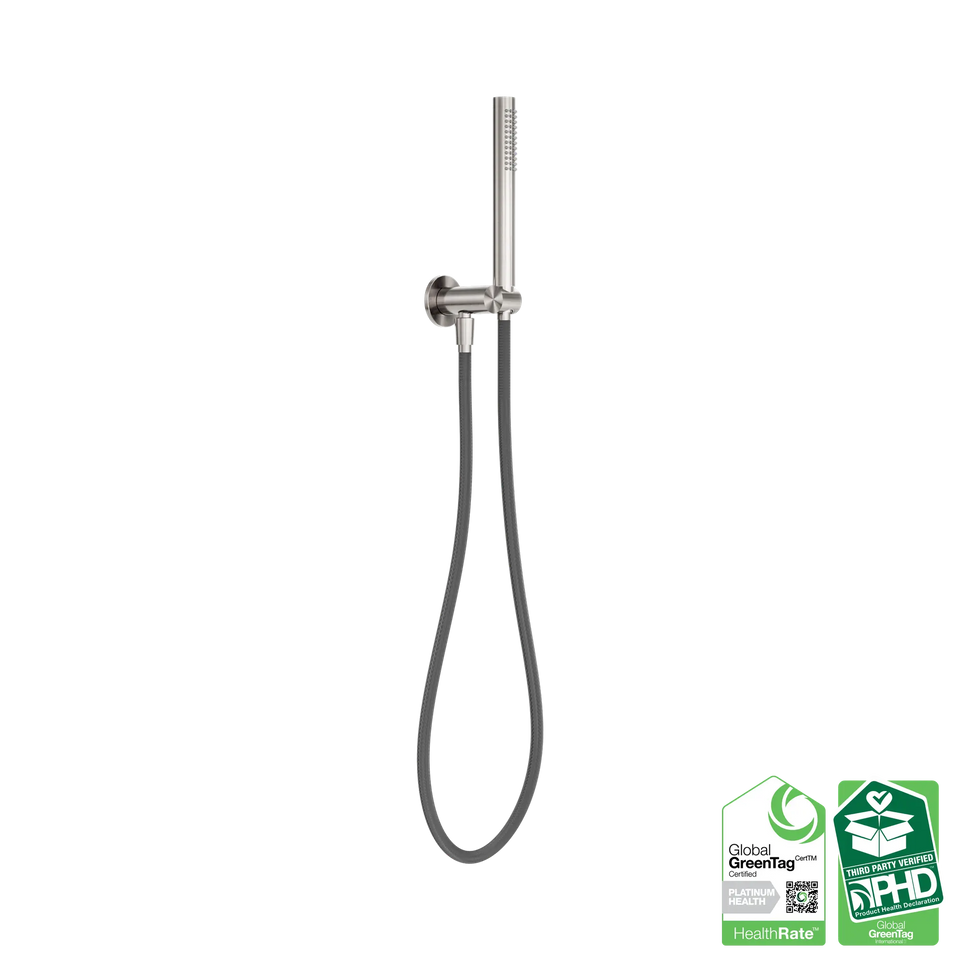 Nero Zen SS316L Shower On Bracket With Outdoor Shower Hose - Brushed Nickel (NR162205D01BN)