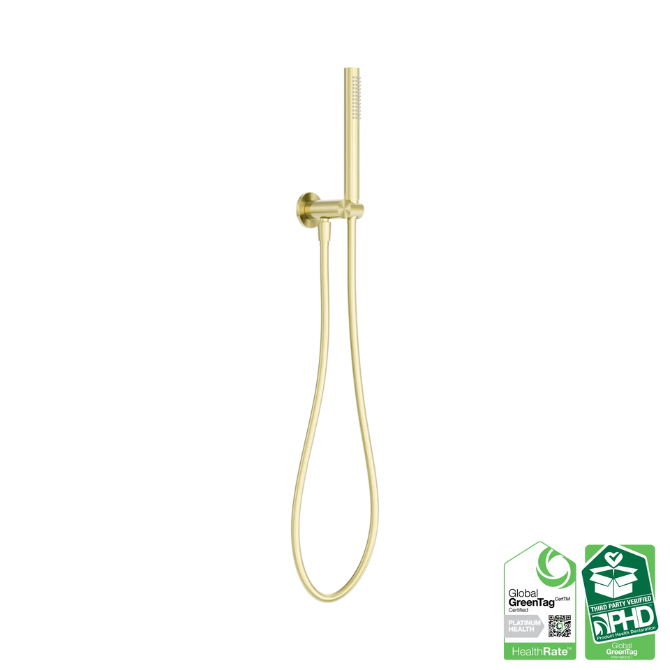 Nero Zen SS316L Shower On Bracket - Brushed Gold (NR162205d02BG)