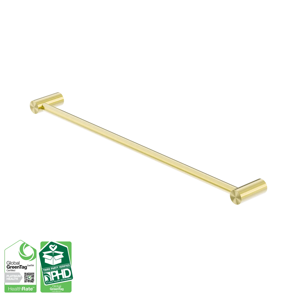Nero Zen SS316L Single Towel Rail 600/800mm - Brushed Gold / 600mm (NR1624BG)