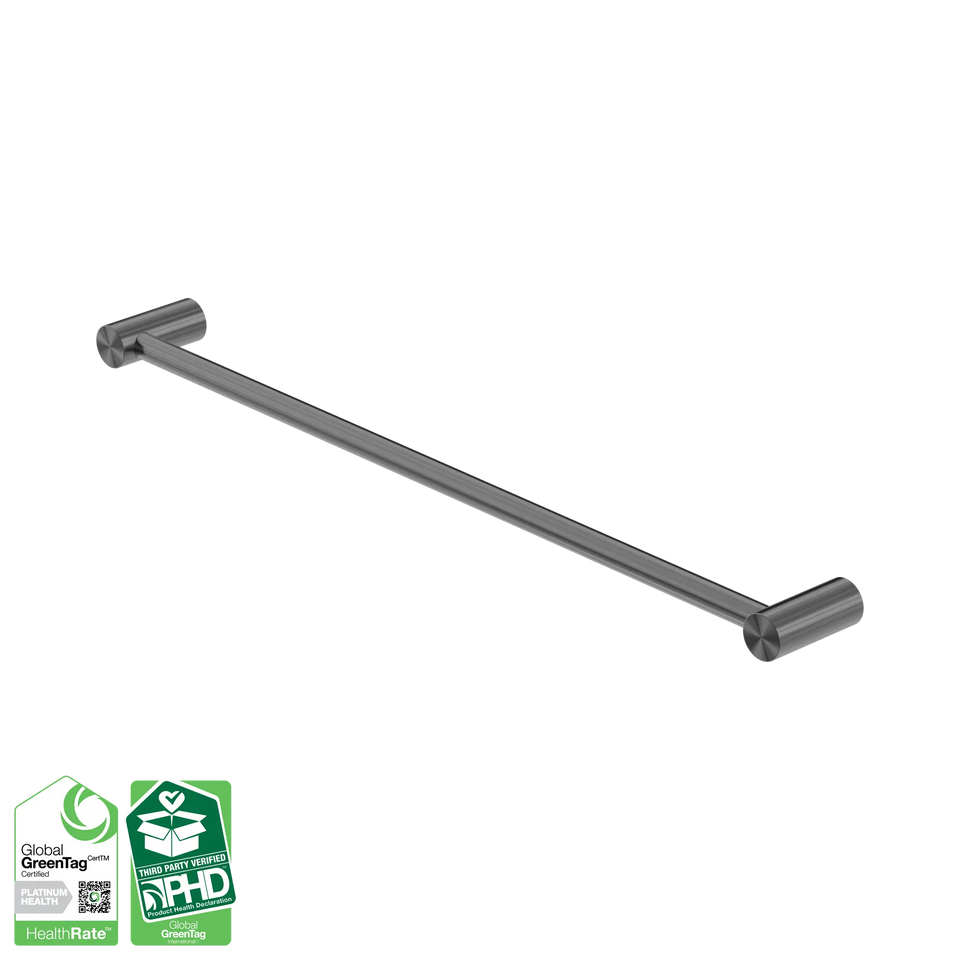 Nero Zen SS316L Single Towel Rail 600/800mm - Graphite / 600mm (NR1624GR)