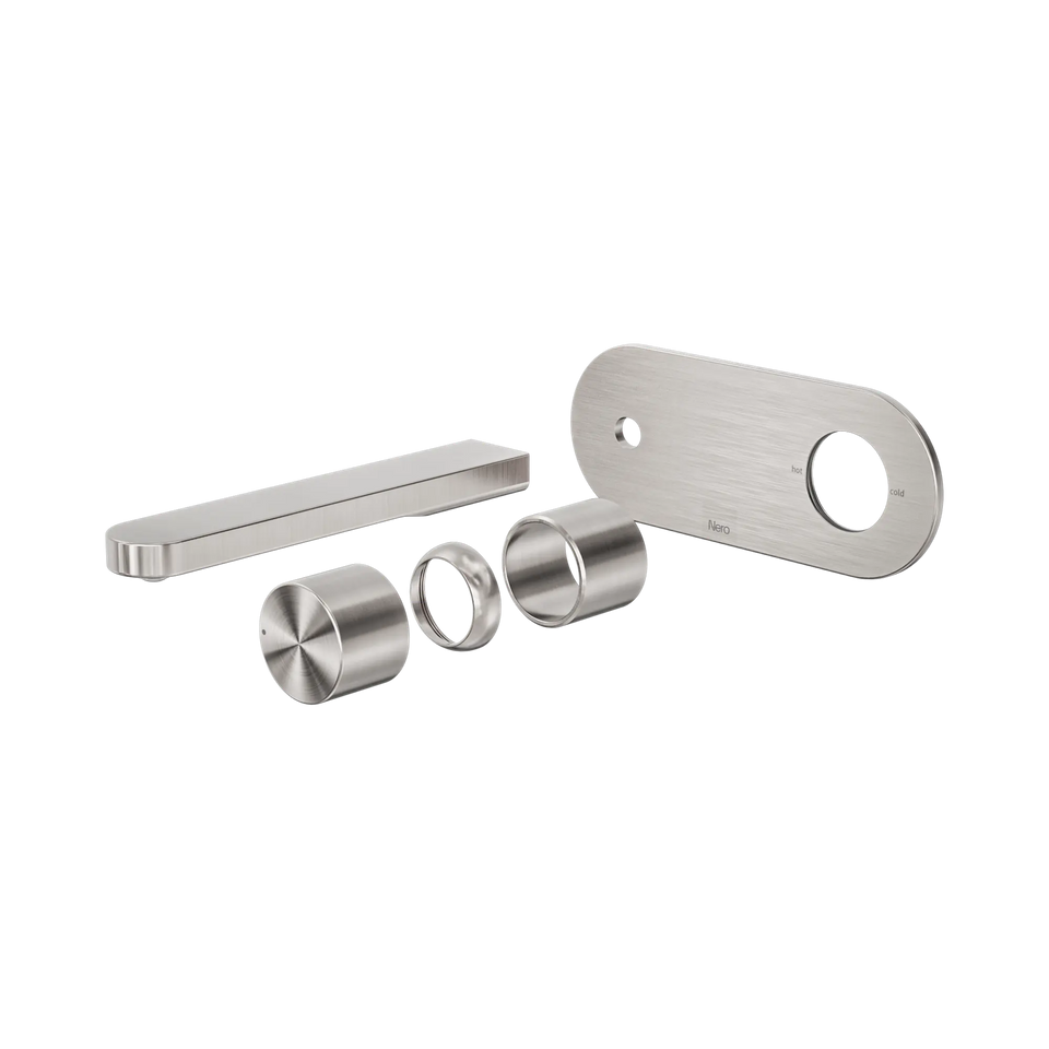 Nero Pure SS316L Progressive Wall Basin/Bath Mixer Set Trim Kit Only - Brushed Nickel (NR172210ATBN)