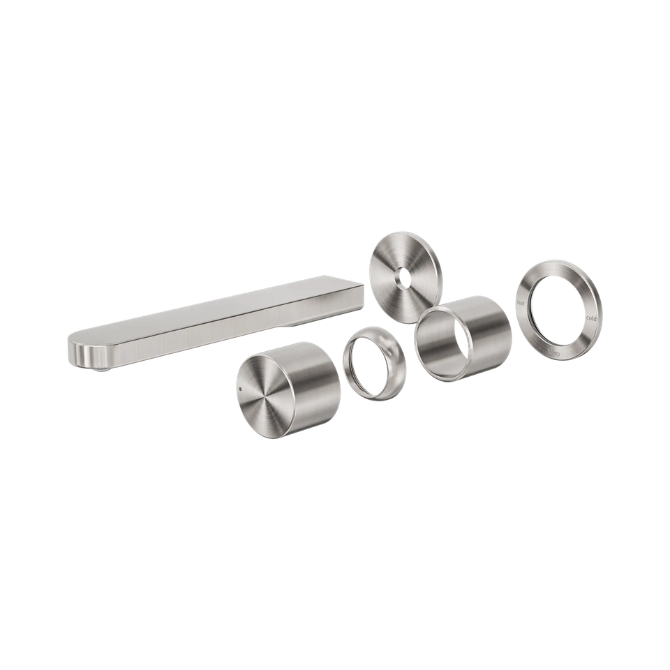 Nero Pure SS316L Wall Basin/Bath Mixer Separate Back Plate Trim Kits Only - Brushed Nickel (NR172210BTBN)