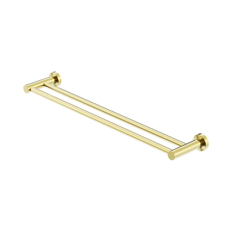 Nero Mecca Double Towel Rail 600/800mm - Brushed Gold / 600mm (NR1924dBG)