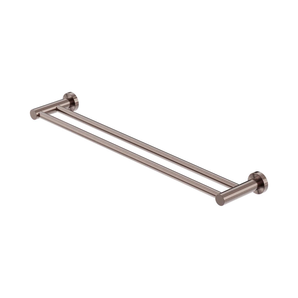 Nero Mecca Double Towel Rail 600/800mm