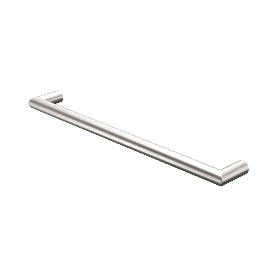 Nero Mecca 240V Single Heated Towel Rail (NR1925hBZ) - Brushed Nickel (NR1925hBN)