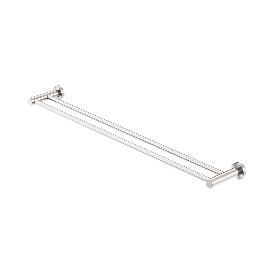 Nero Mecca Double Towel Rail 600/800mm - Brushed Nickel / 800mm (NR1930dBN)