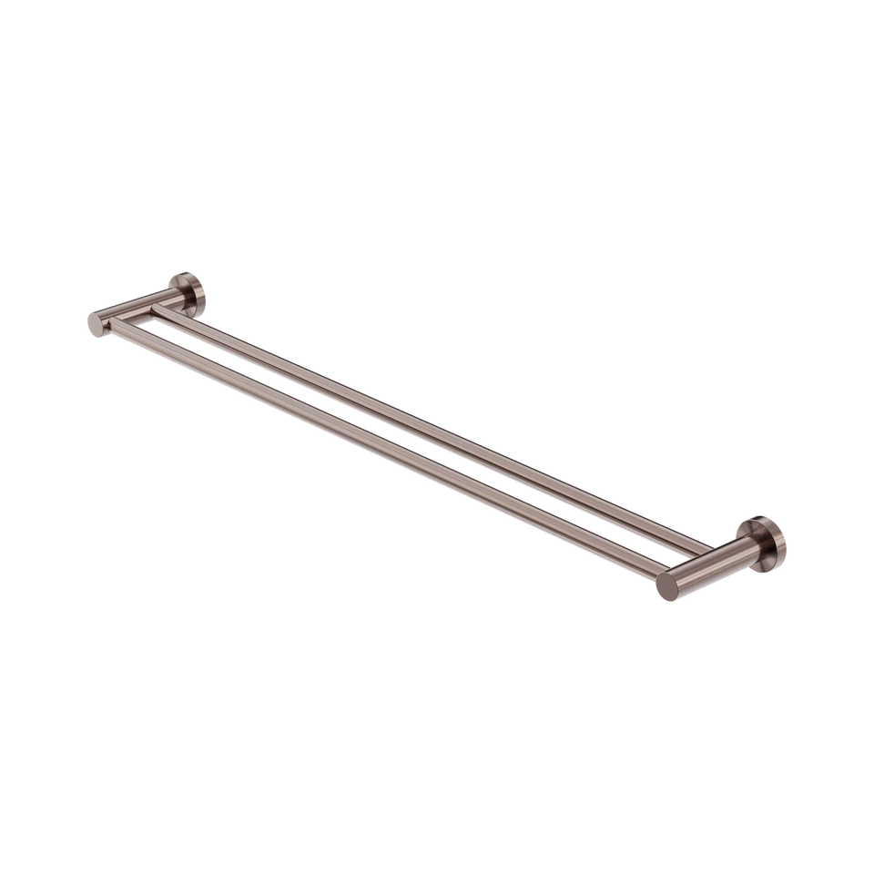 Nero Mecca Double Towel Rail 600/800mm - Brushed Bronze / 800mm (NR1930dBZ)