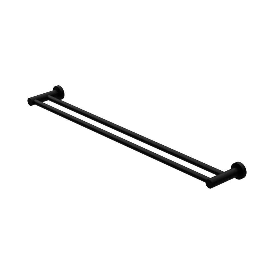 Nero Mecca Double Towel Rail 600/800mm - Matte Black / 800mm (NR1930dMB)