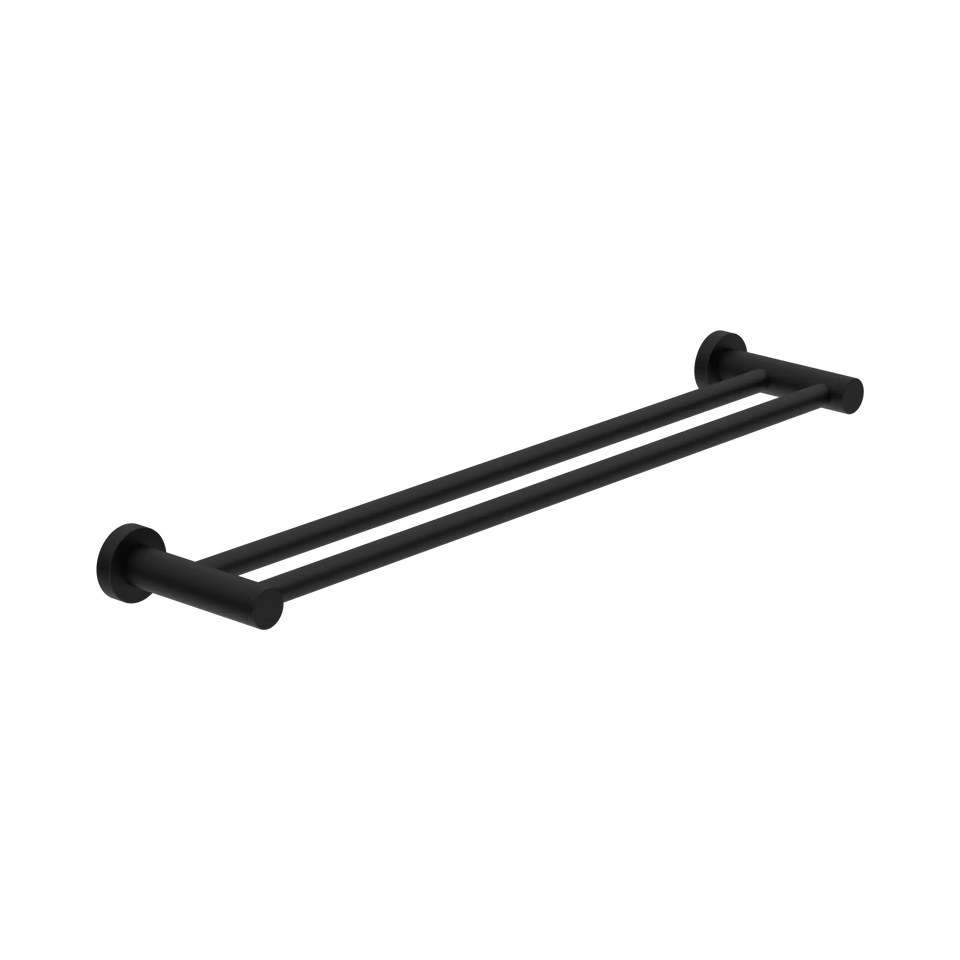 Nero Double Towel Rail - Matte Black / 600mm (NR2024dMB)