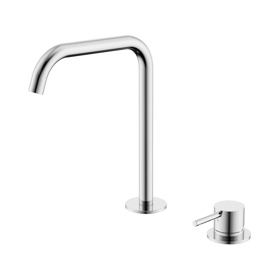 Nero Mecca Hob Bath/Kitchen Mixer Set Edge Spout Brushed