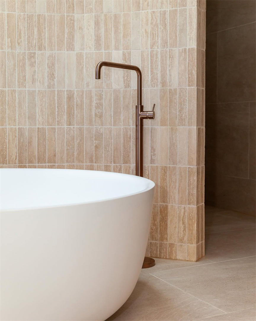 Nero Mecca Freestanding Bath Mixer Square Shape
