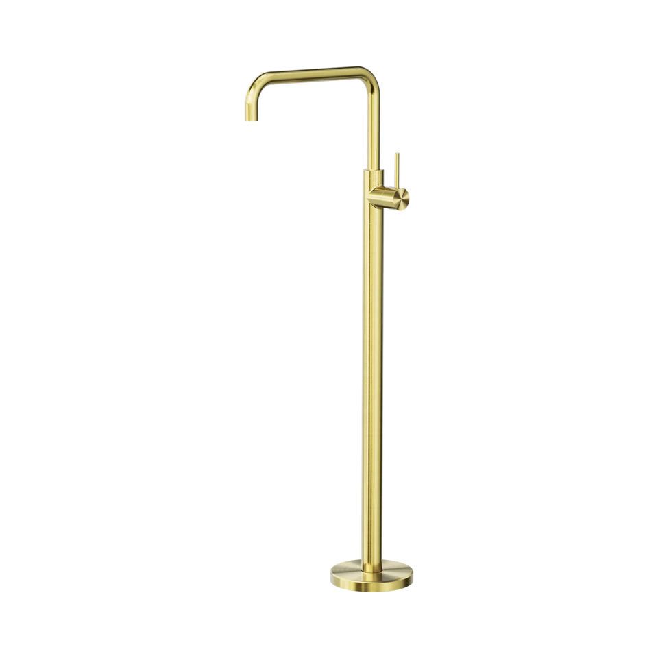 Nero Mecca Freestanding Bath Mixer Square Shape - Brushed Gold (NR221903bBG)